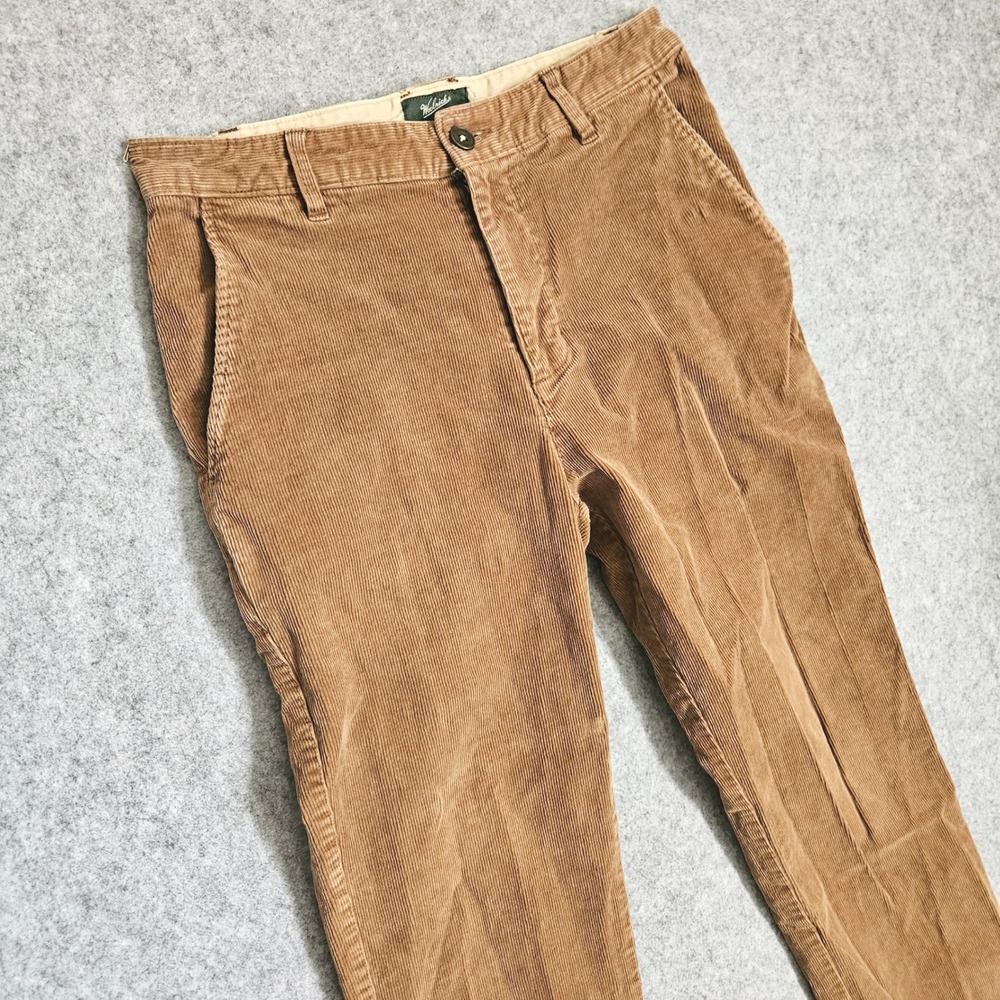 Woolrich Mens Tan Brown Corduroy Straight Leg Utility Pants Size 30x30